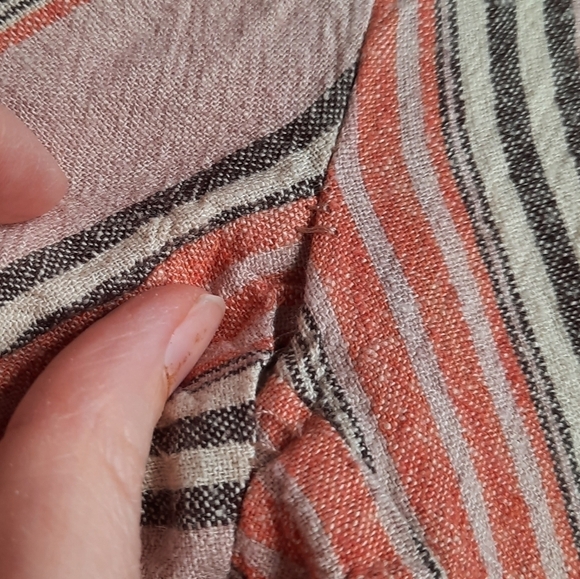 Free People Simply Stripe Linen Blazer S - Picture 5 of 5